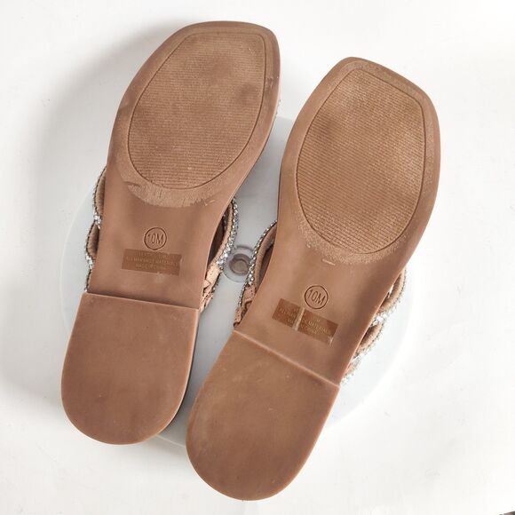 Cushionaire Sandals Size 10 Dressy Flats Comfort Slides Rhinestones Memory Foam - Picture 12 of 13